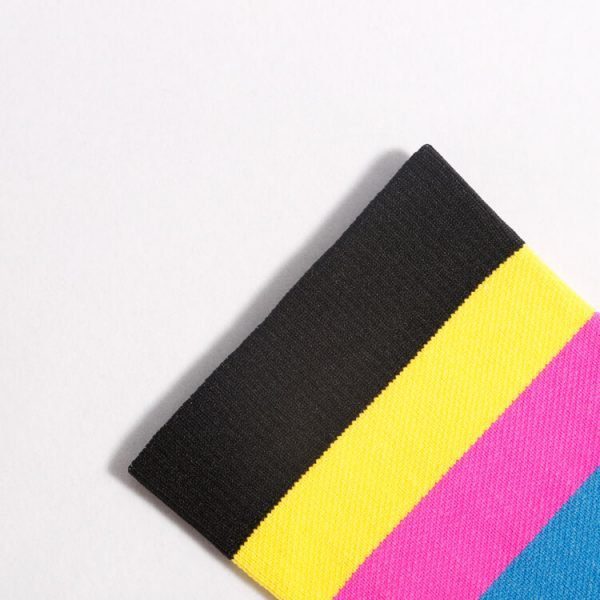 Rainbow colorful compression knee socks - Image 3