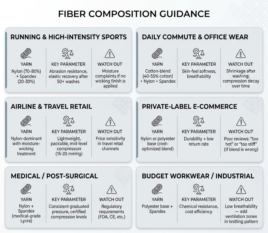 A quick compression socks material selections for brands 