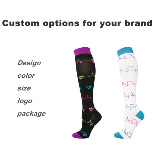 20 30mmhg fashion colorful compression support socks