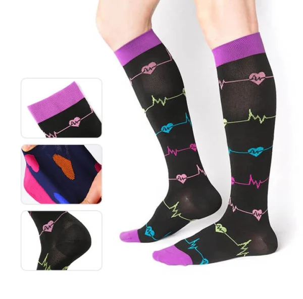 20 30mmhg fashion colorful compression support socks