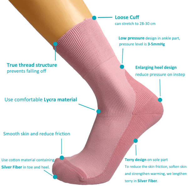 Low compression non-binding diabetic socks - Image 6