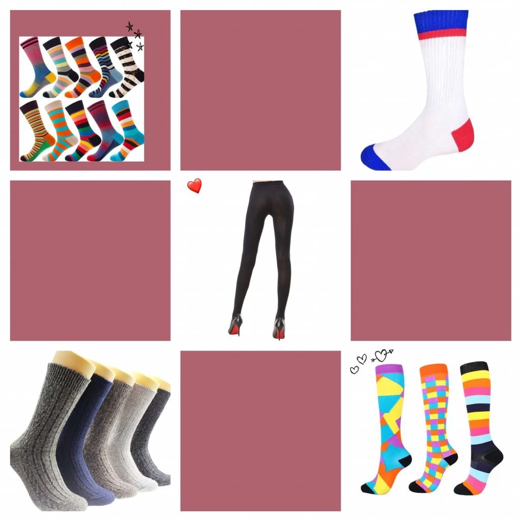 Max Hosiery Socks Category: diverse styles including patterned, plain, and warm socks.