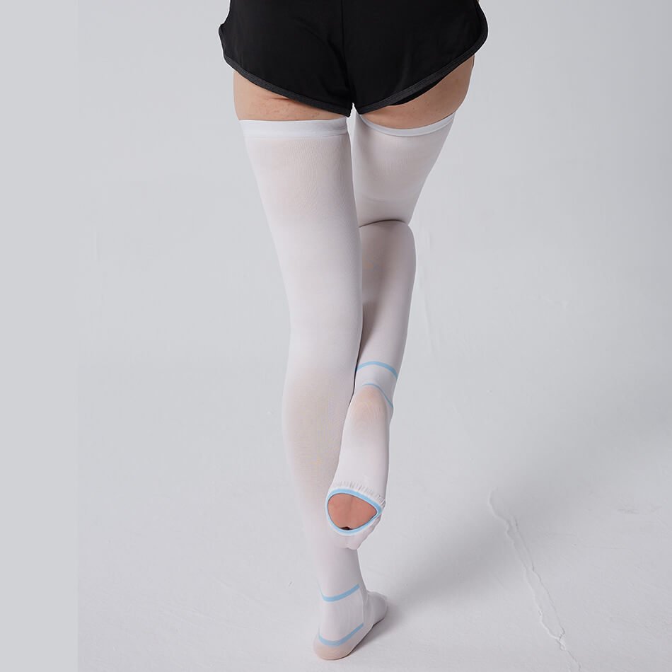 Thigh high antiembolism compression stocking