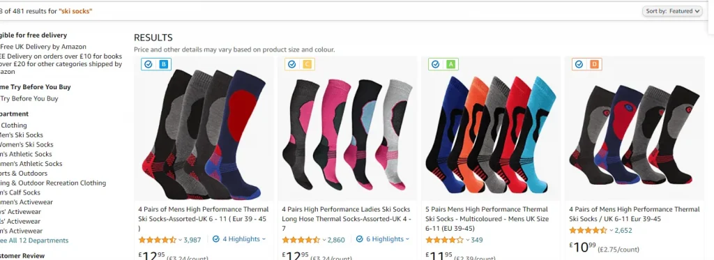 ski socks uk
