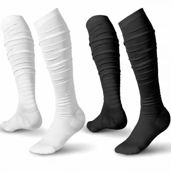knee tube padded football rugby scrunch socks