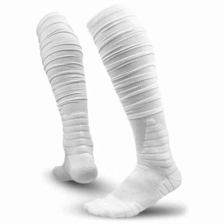 knee tube padded football rugby scrunch socks