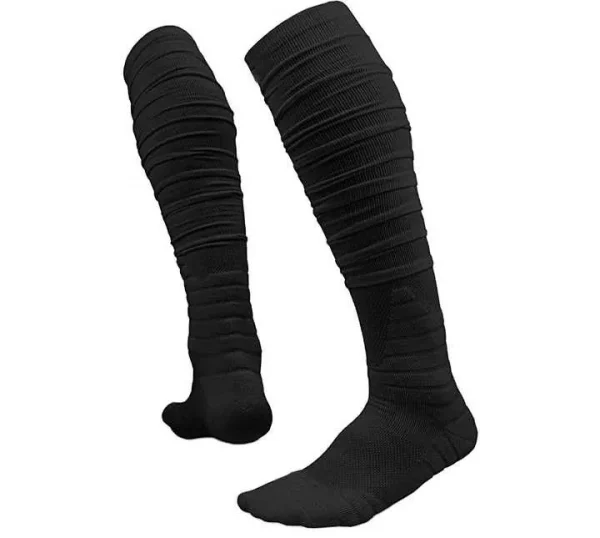 knee tube padded football rugby scrunch socks