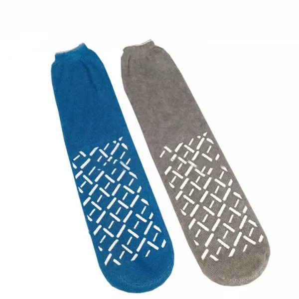 patient double sided tread non slip safety hospital airline socks