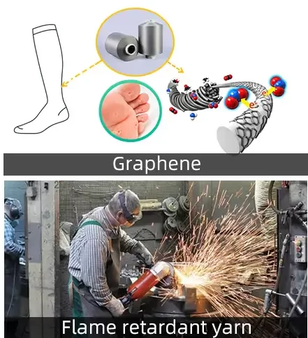 custom graphene flame retardant work socks