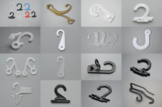 Sock hanger packaging in various plastic and metal styles.