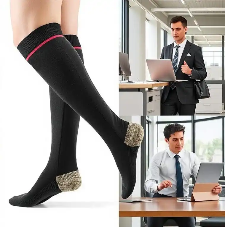 custom compression socks for office workers