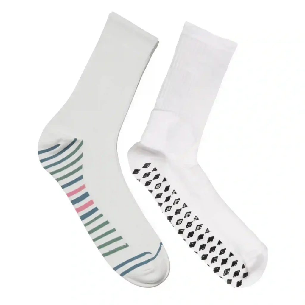 regular socks vs. grip socks