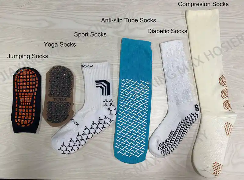 custom different length anti silp socks