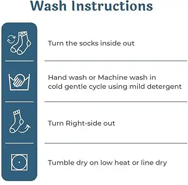 wash instructions for grip socks