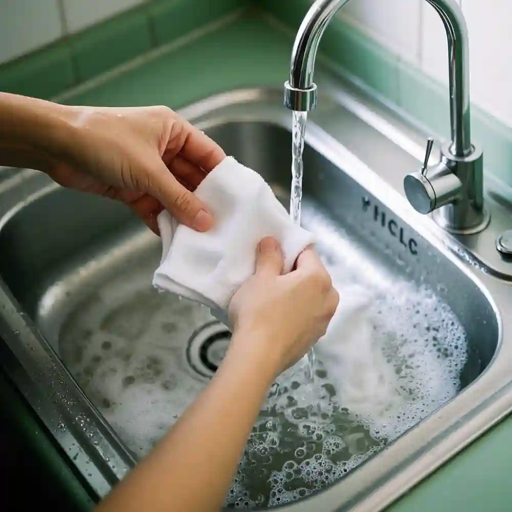 Wash grip socks gently under running tap, removing dirt without damaging traction.