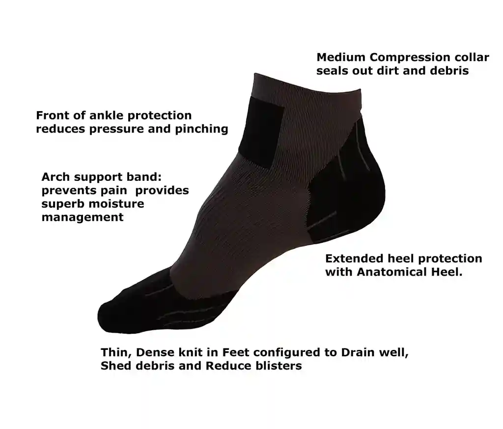 short running socks features