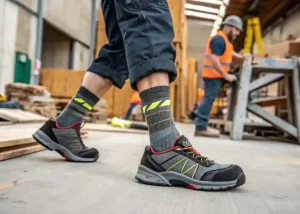 workers in construction warehouse