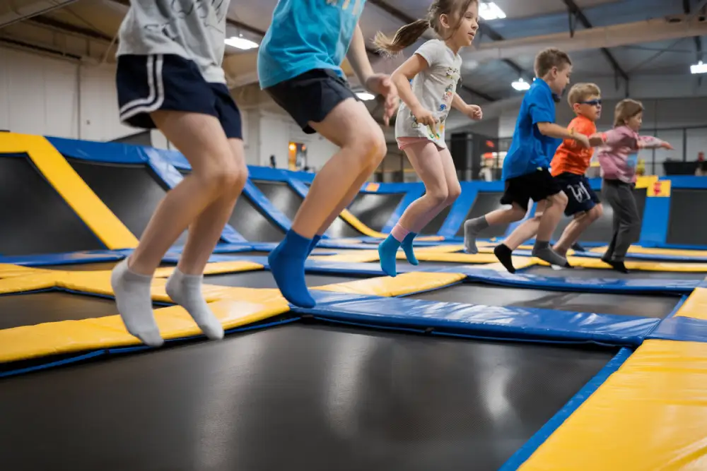 children wear trampoline socks