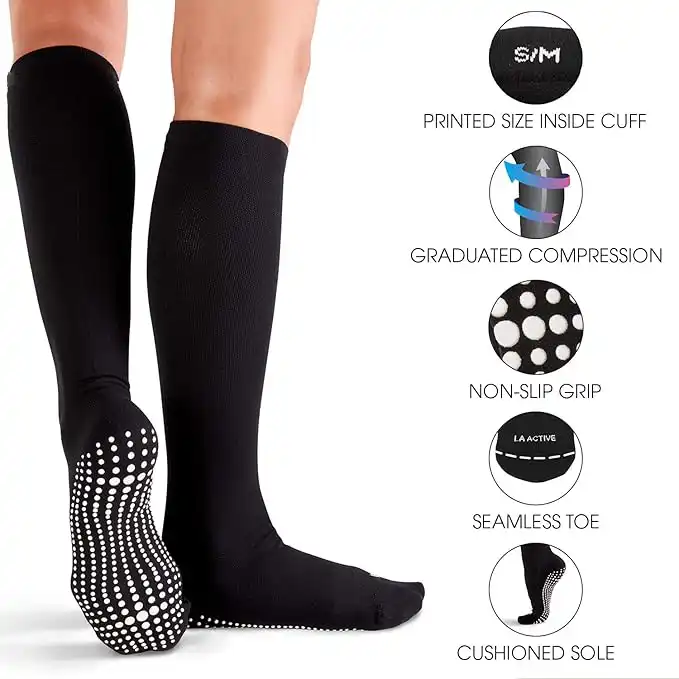 compression socks with grippers