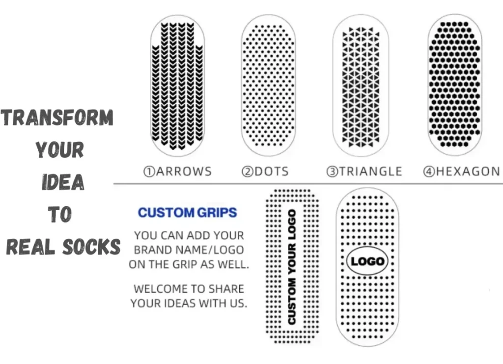 custom options for soccer grips socks in archive page