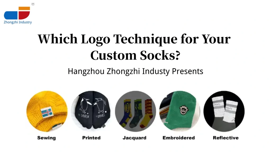 logo technique for custom socks.