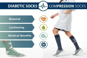 diabetic socks vs compression socks key difference