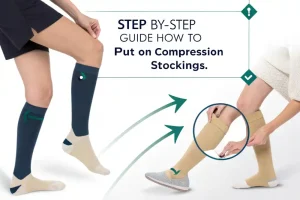 how to put on compression stockings step by step