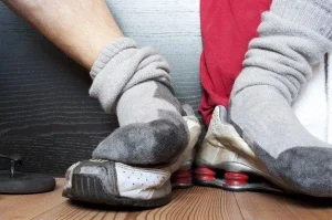 sweaty feet.