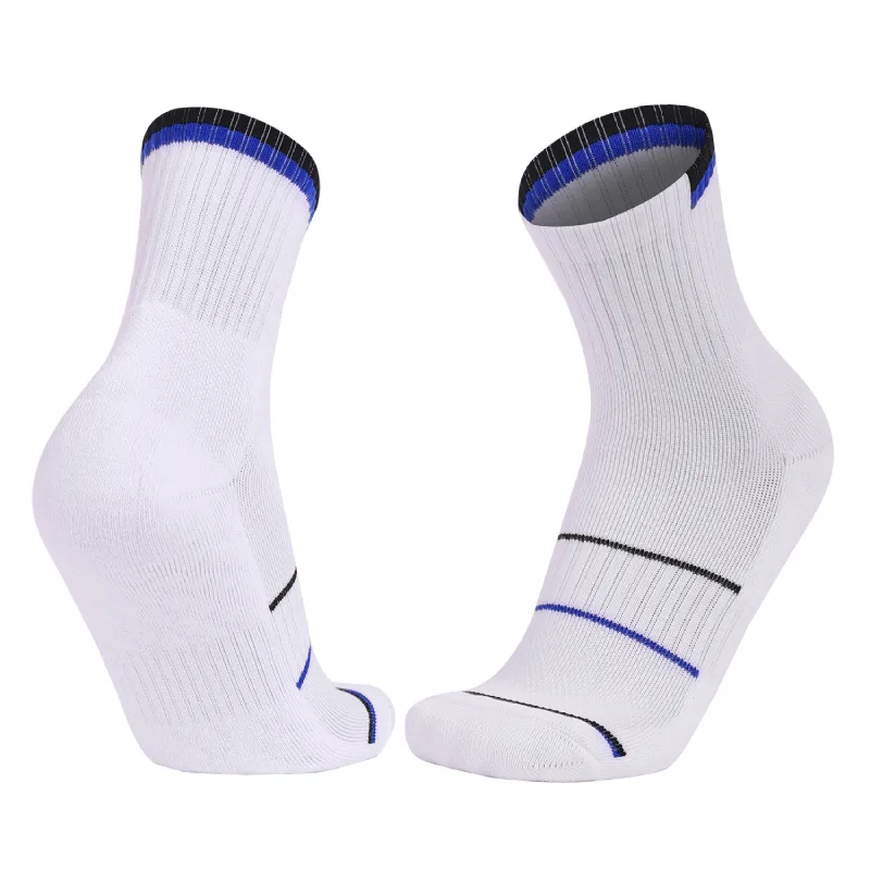 breathable mesh panel crew socks