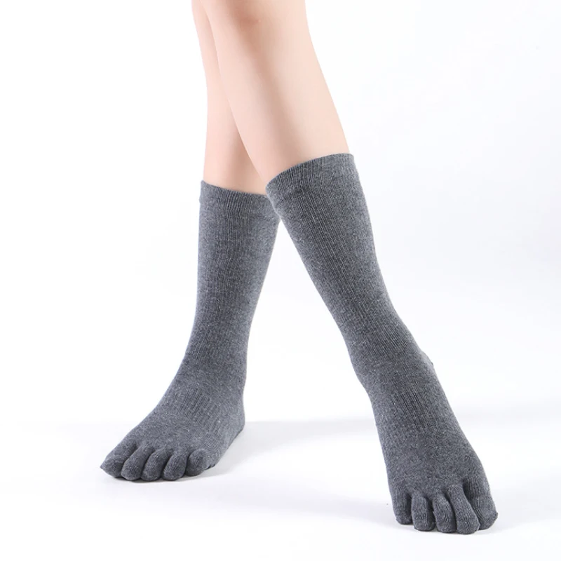 five toe grip crew yoga socks