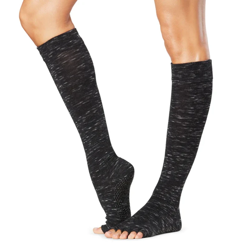 open toe compression pilates socks