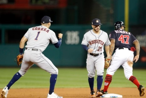 MLB players showing the professional high sock style during a game