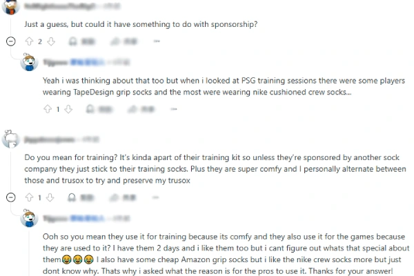 Feedback of grip socks
