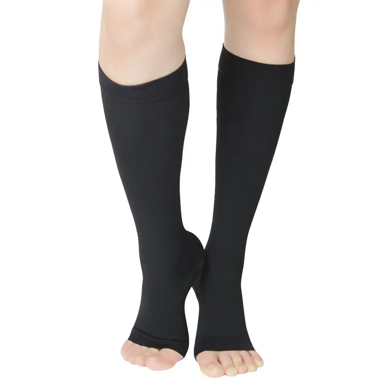 open toe compression stocking