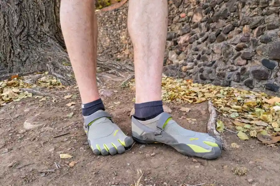 Socks for Vibram FiveFingers worn with minimalist barefoot shoes for extra hygiene