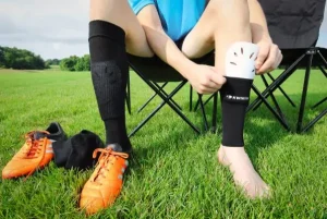 shin guard with socks