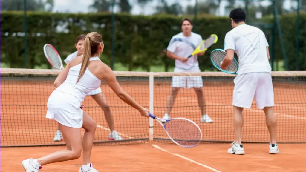 Tennis playing