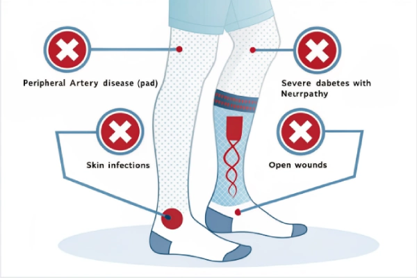 Who should not wear compression socks