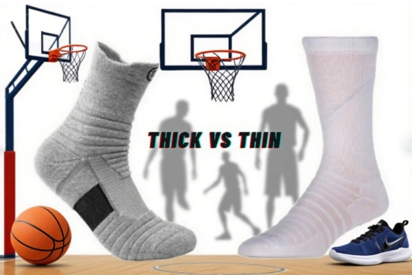 Thick vs thin basketball socks