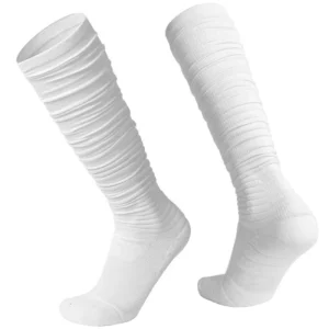 white scrunch socks football, perfect for sports and athletic activities.