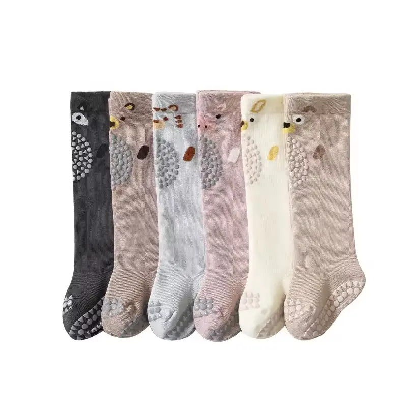 Baby Anti-Slip Knee High Socks with Cute Animal Face