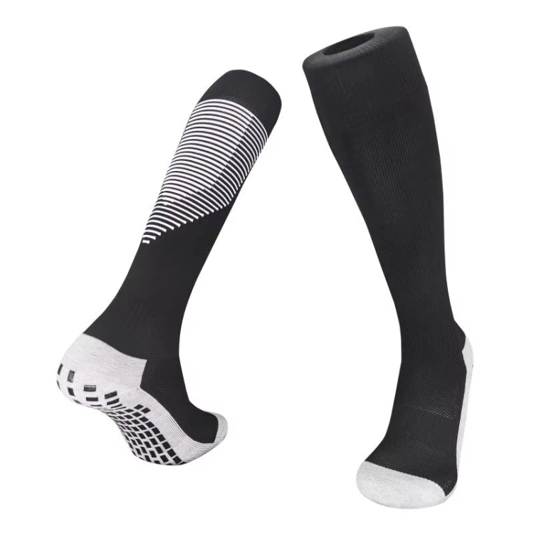 Football Grip Socks, black and white, with rubber pads for enhanced grip.