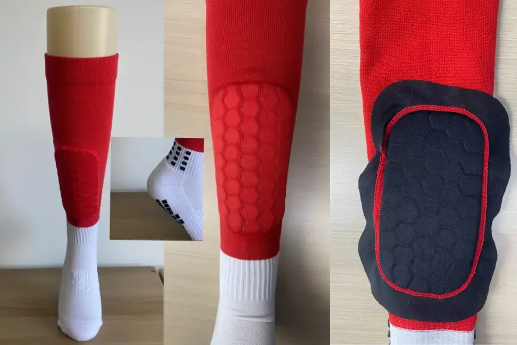 Integrated all-in-one shin pad socks with built-in guard and grip sole