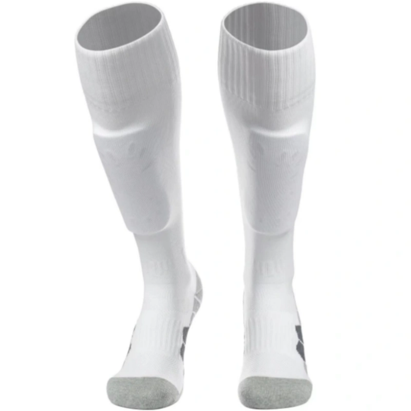 white soccer shin guard socks for players