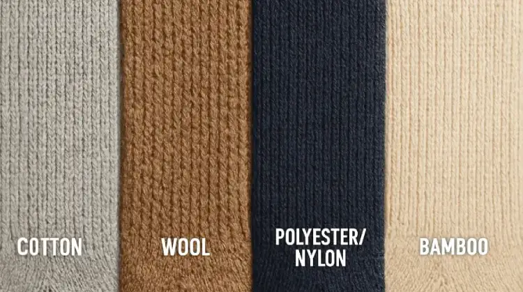 Cotton gym socks compared to nylon and polyester deadlift socks materials