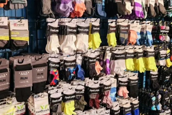 Different types of winter running socks from budget synthetic options to premium merino waterproof designs