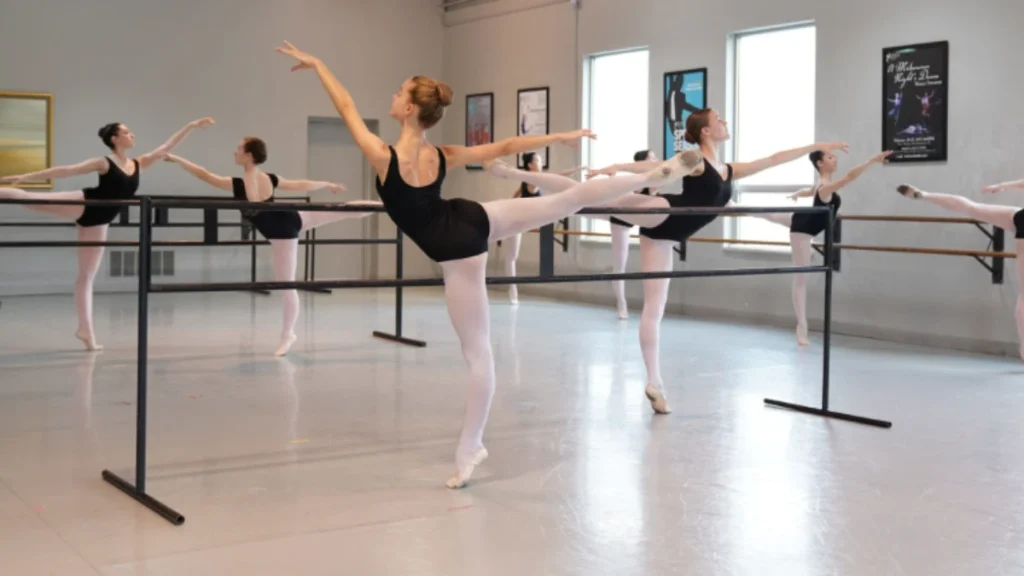 Footed and convertible dance tights packed together as a studio to stage kit, wearing for class and performance training