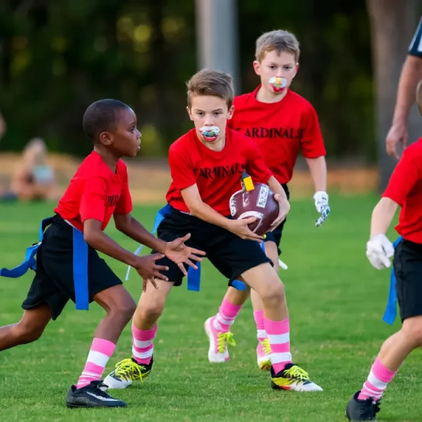 Youth football socks scene