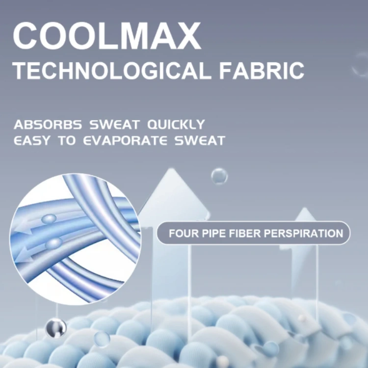 Coolmax dryarn and merino fibers used in breathable motocross socks