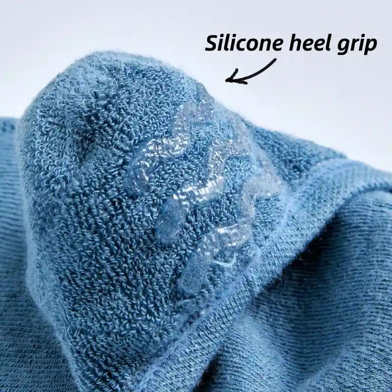 No show no slip socks grip heel close up